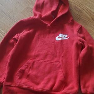 Red pullover hoodie